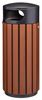 Poubelle extérieur 80L imitation bois galvanisé