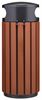 Poubelle extérieur 80L imitation bois galvanisé