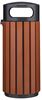 Poubelle extérieur 80L imitation bois galvanisé
