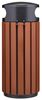 Poubelle extérieur 80L imitation bois galvanisé