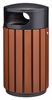 Poubelle extérieur 60L imitation bois galvanisé