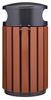 Poubelle extérieur 60L imitation bois galvanisé