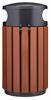 Poubelle extérieur 60L imitation bois galvanisé