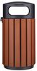 Poubelle extérieur 60L imitation bois galvanisé