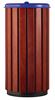 Poubelle extérieur bois bleu Zeno