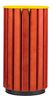 Corbeille extérieur bois couvercle entonnoir jaune Zeno