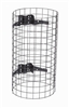 Entourage grille pour poubelle exterieure gris manganese