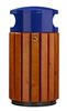 Corbeille bois extérieur 40 L bleu Rossignol