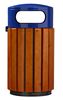 Corbeille bois extérieur 40 L bleu Rossignol
