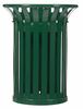 Poubelle tulipe sur poteau Rossignol verte 35 L