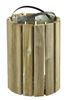 Poubelle bois exterieur Rossignol 20 L ronde murale