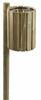 Poubelle bois exterieur Rossignol 20 L ronde murale