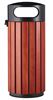 Poubelle bois exterieure Rossignol ronde 60 litres