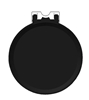 Support sac poubelle mural couvercle noir Rossignol 