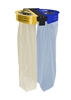 Support sac tri sélectif mural extérieur bleu jaune Rossignol