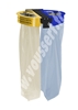 Support sac tri sélectif mural extérieur bleu jaune Rossignol