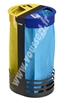 Support sac tri sélectif extérieur jaune bleu Rossignol