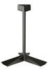 Poteau sur socle avec support 3 flux  gris manganese