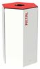 Poubelle tri sélectif Rossignol 50L métal blanc avec serrure
