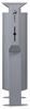 Poubelle borne canine Rossignol 60L gris alu