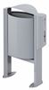 Poubelle borne canine Rossignol 40L gris alu