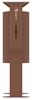 Poubelle borne canine Rossignol 40L corten