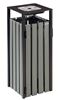 Poubelle exterieur cendrier recyclee 110L gris