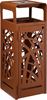 Poubelle extérieure 110L Cybel corten avec cendrier