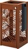Poubelle extérieure 110L Bella corten avec cendrier