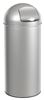 Poubelle dome obus Rossignol trappe gris