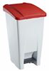 Poubelle de cuisine Rossignol 60 litres HACCP couvercle rouge