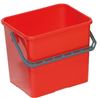 Seau chariot menage 6 litres rouge