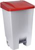 60623419 - Poubelle tri sélectif cuisine couvercle rouge 80 L 