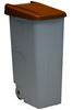 60623456 - Poubelle de tri sélectif 110L marron