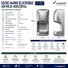 61683 - Seche mains electrique air pulsé horizontal gris