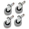 Roues 50mm bandage caoutchouc par 4