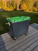 Conteneur poubelle 4 roues 660L vert