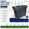 660002 - Conteneur poubelle 4 roues 660L