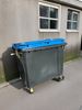 Conteneur poubelle 4 roues 660L bleu