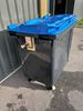 Conteneur poubelle 4 roues 660L bleu