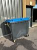 Conteneur poubelle 4 roues 660L bleu