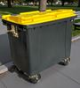 Conteneur poubelle 4 roues 660L jaune