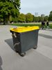 Conteneur poubelle 4 roues 660L jaune