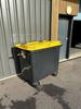 Conteneur poubelle 4 roues 660L jaune
