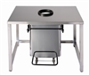 Poubelle cuisine ouverture central HACCP 70L