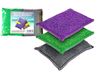 Eponge microfibre double face grattante x2