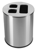 Poubelle tri sélectif bureau 40L inox brossé JVD