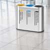 Poubelle tri sélectif inox 3 flux