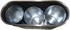 Poubelle tri sélectif inox 3 flux
