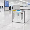 Poubelle tri sélectif inox 3 flux